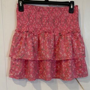 Vineyard Vines Pink Floral Mini Skirt